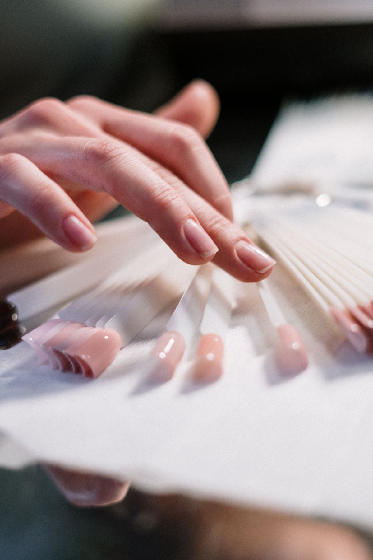 Gel color and tip selection at Cherrynail nail studio
